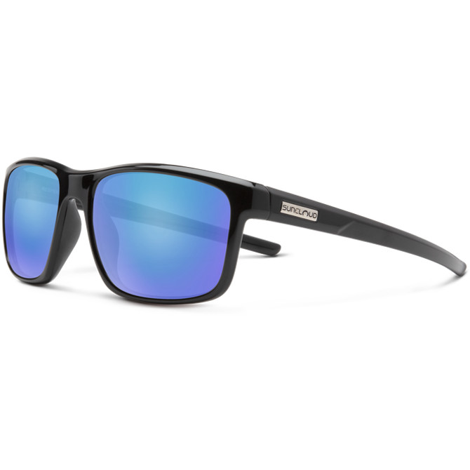 Suncloud Respek Sunglasses - Black with Polarized Blue Mirror Suncloud Respek Sunglasses - Black with Polarized Blue Mirror