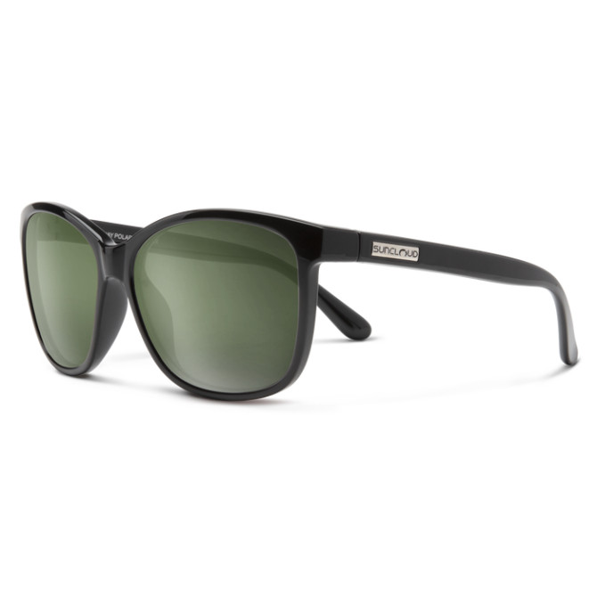 Suncloud Sashay Sunglasses - Black with Polarized Gray-Green