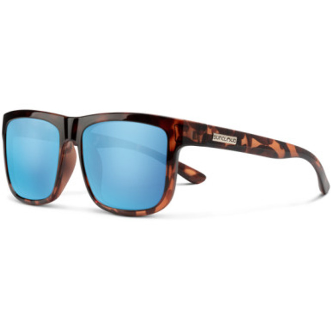 Suncloud Quiver Sunglasses - Tortoise with Polarized Aqua Mirror