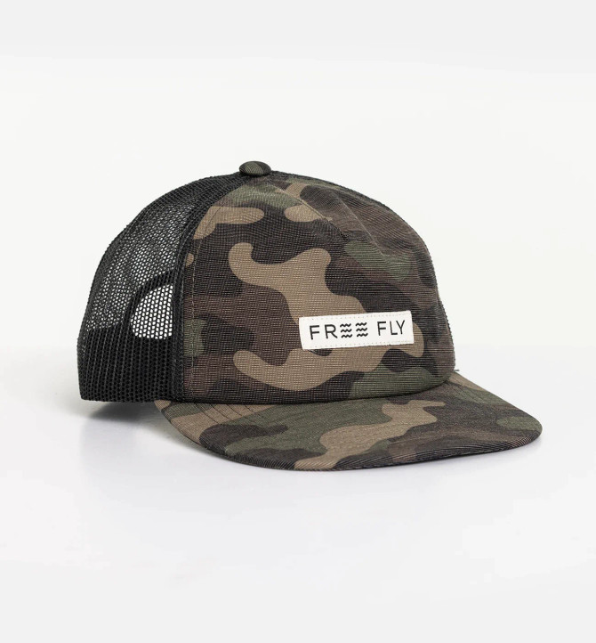 Free Fly Reverb Packable Trucker Hat - Woodland Camo