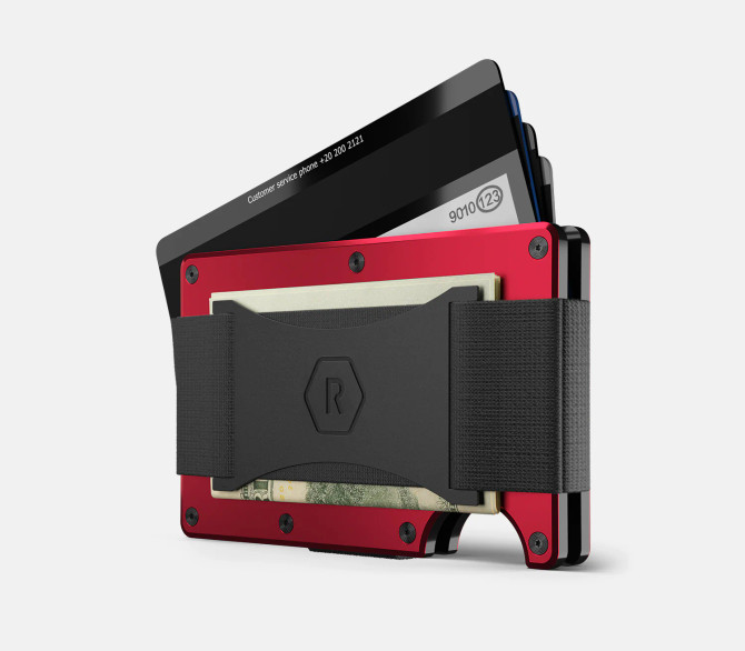 The Ridge Red Aluminum Ridge Wallet