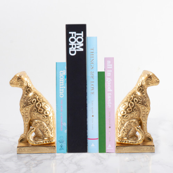 8 Oak Lane Leopard Bookend Set