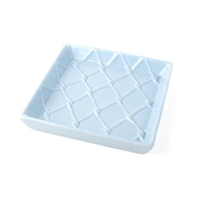 Light Blue Textured Beverage Napkin Tray