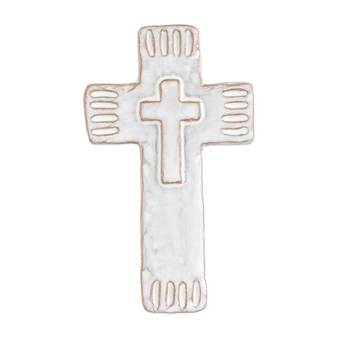 Mud Pie Small Stoneware Cross