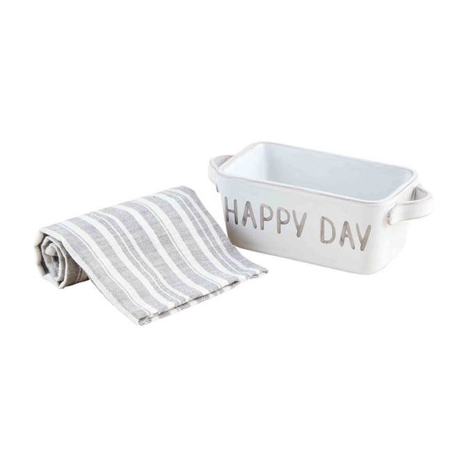 Mud Pie Happy Day Mini Baker and Towel Set