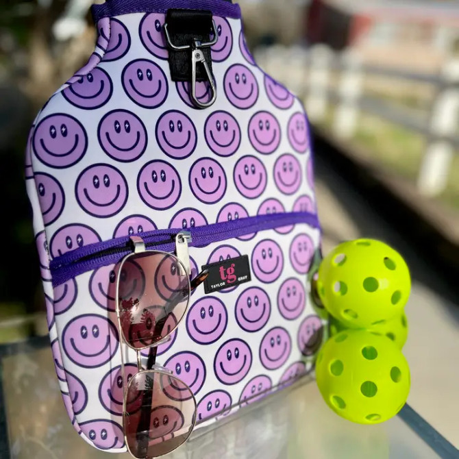 Taylor Gray The Happy Purple Pickleball Paddle Cover
