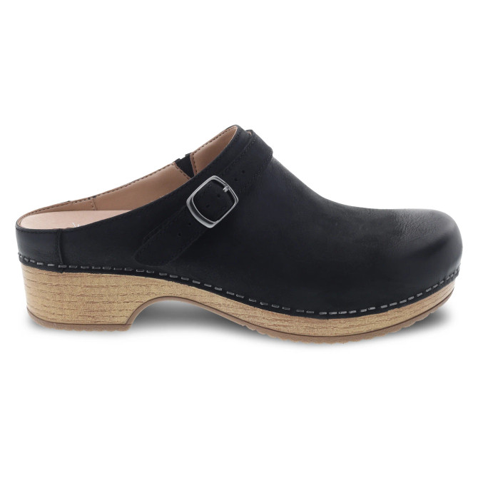 Dansko Berry Black Burnished Nubuck Mule