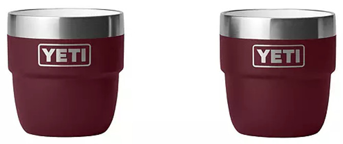 YETI 4 oz. Rambler Stackable Espresso Cups - Wild Vine Red