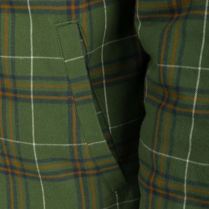 Drake The Campfire Flannel Hoodie - Kalamata Olive