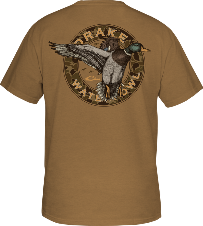 Drake Circle Mallard Tee - Medal Bronze Heather