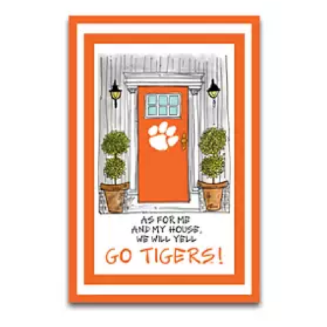 Magnolia Lane Clemson As For Me Garden Flag.