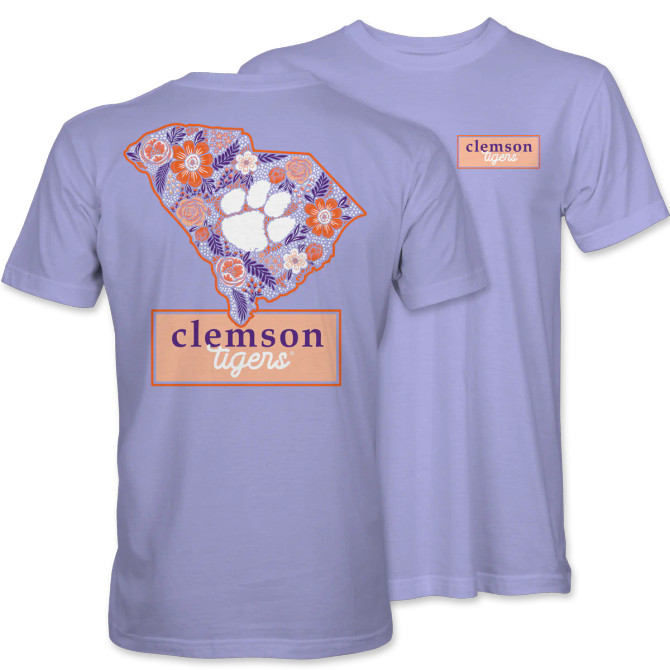 Palmetto Shirt Co. Clemson Floral State Tee