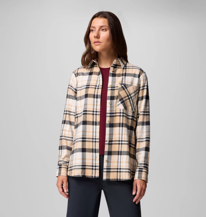 Columbia Women's Calico Basin Flannel Long Sleeve Shirt -Canoe Multiplaid