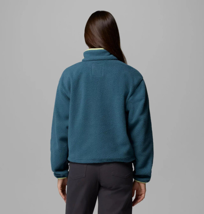 Columbia Women's Helvetia II Cropped Half Snap Fleece Pullover - Everblue