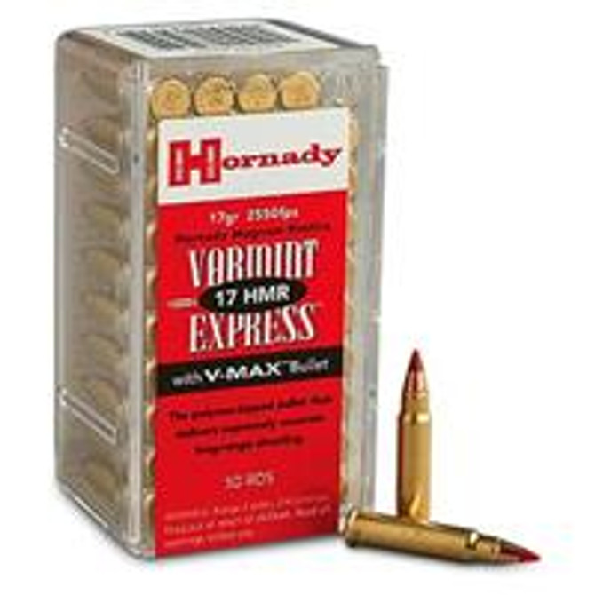 Hornady .17 HMR 17gr V-Max Varmint Express Rimfire Ammunition 50Rds