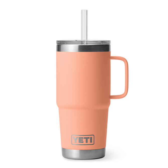 Yeti 25 oz Rambler Straw Mug - Lowcountry Peach