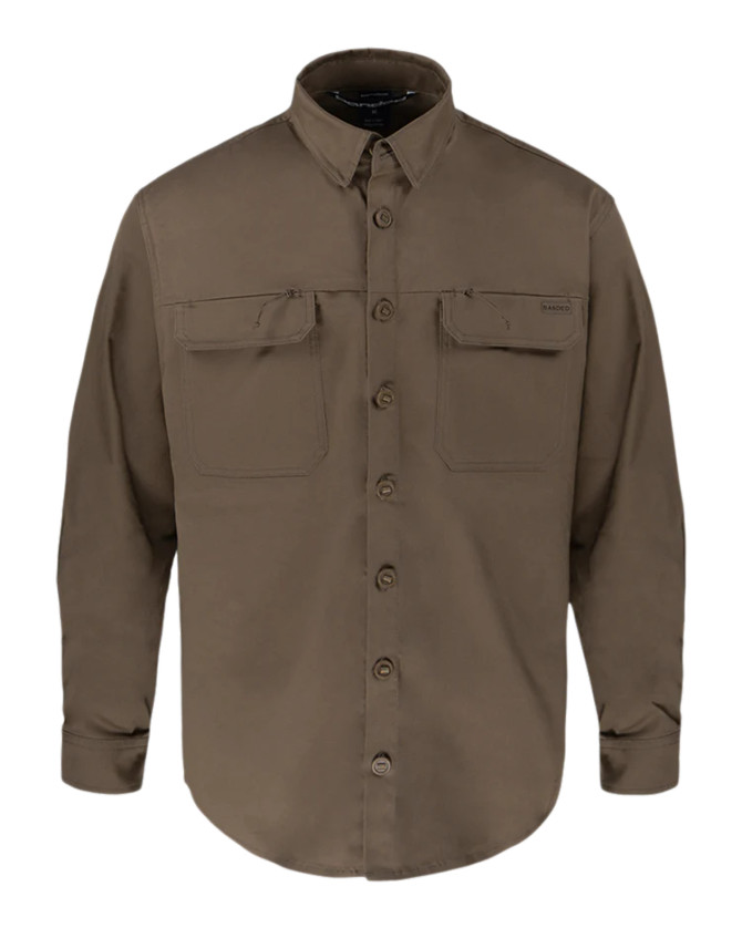 Banded Essential Camp Shirt - Marsh Brown