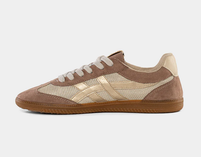 Shushop Women's Sasha Sneaker - Taupe Suede
