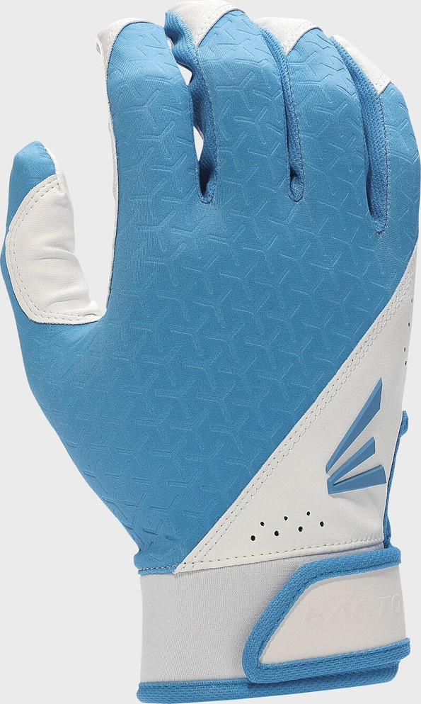 Easton Fundamental Fastpitch Youth Batting Gloves - White/Columbia Blue