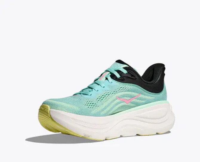 Hoka Women's Bondi 9 Wide - Blue Spark/Mint Fluorite