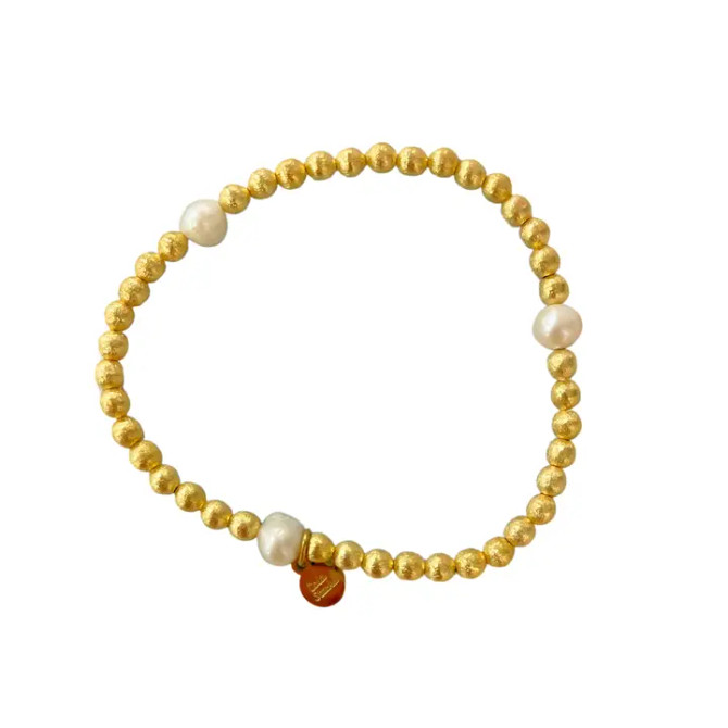 Cola Stacks Rosewood Bracelet- Solid Pearl