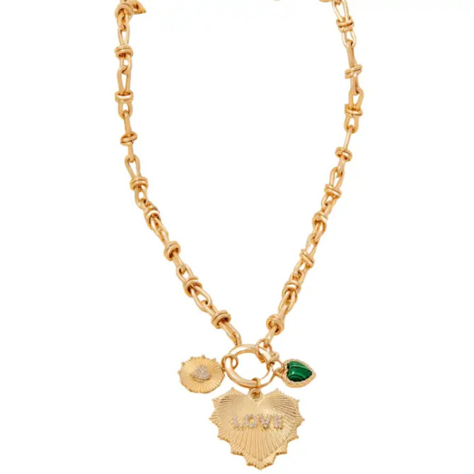 Cola Stacks With Love Charm Necklace