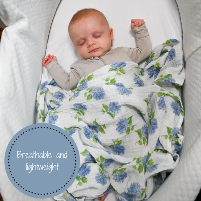 Lolly Banks You Had Me At Hydrangea Baby Swaddle Blanket