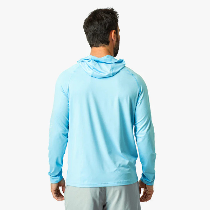 Aftco Samurai Sun Protection Hoodie Shirt - Splish Splash Heather
