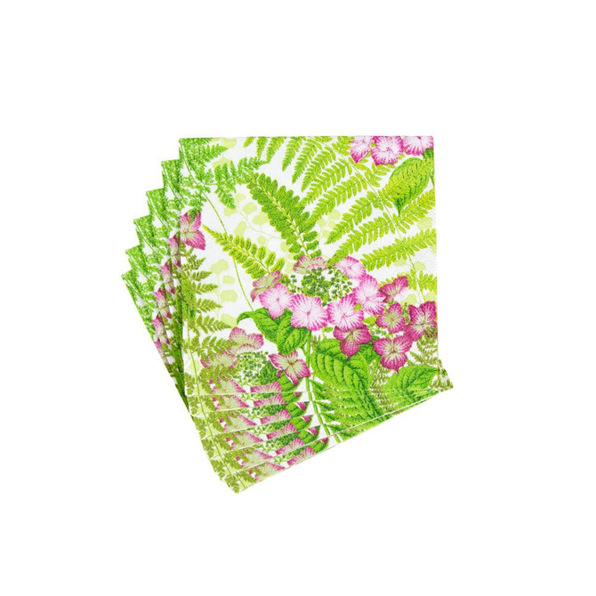Caspari Fern Garden Cocktail Napkins