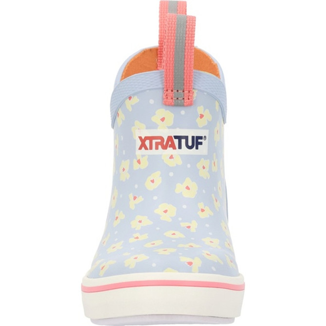 Xtratuf Girls' Ankle Deck Boot - Blue Flowers