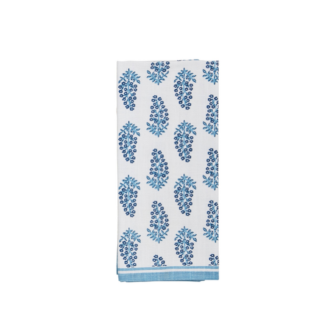 Mud Pie Blooms Blue Floral Towel