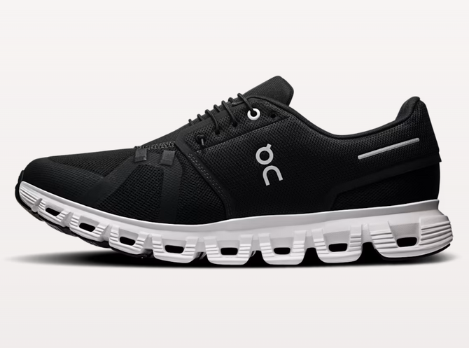 On Men's Cloud 6 - Black/White On Men's Cloud 6 - Black/White