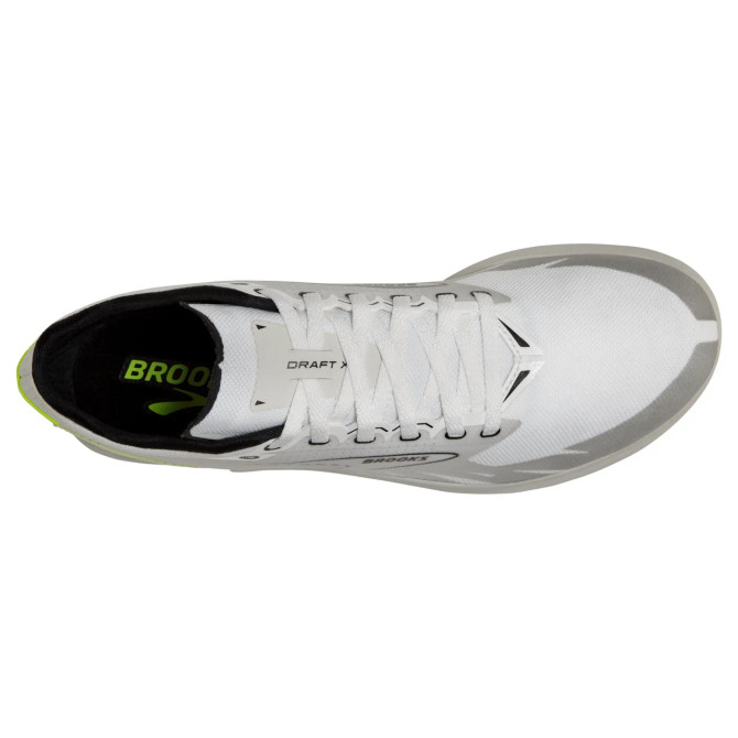 Brooks Draft XC Cross Country Spikes - White/Black/Nightlife