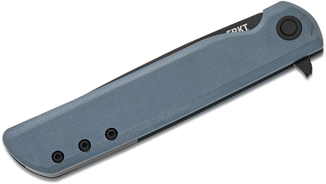 CRKT Liner Lock Folding Knife Drop Point, Gray - 3.38-Inch