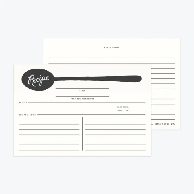 Rifle Paper Co. Garden Party Blue Tin Recipe Box