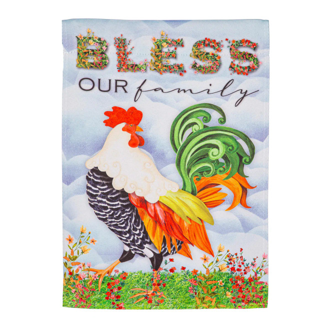 Evergreen Farm Country Suede Garden Flag