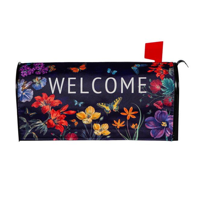 Evergreen Butterfly Garden Mailbox Cover