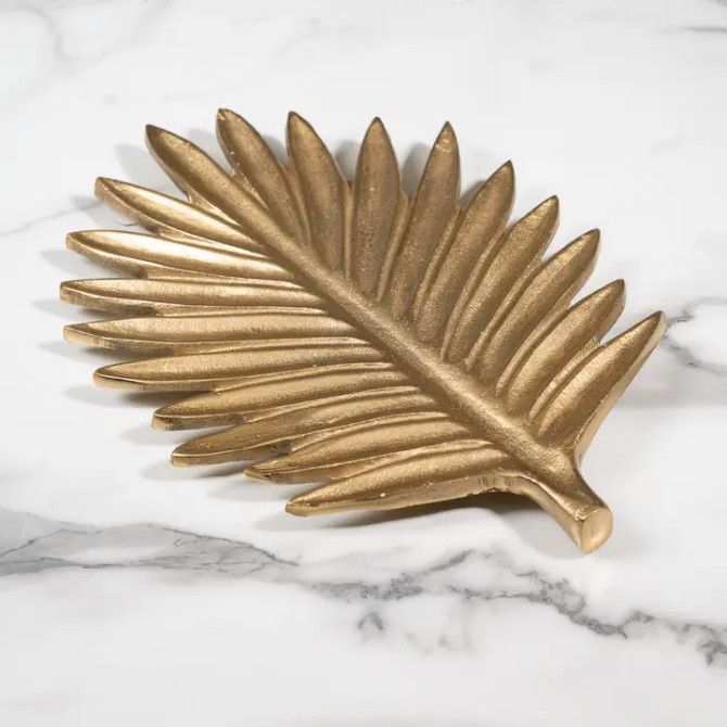 India Handicrafts Golden Leaf Trivet
