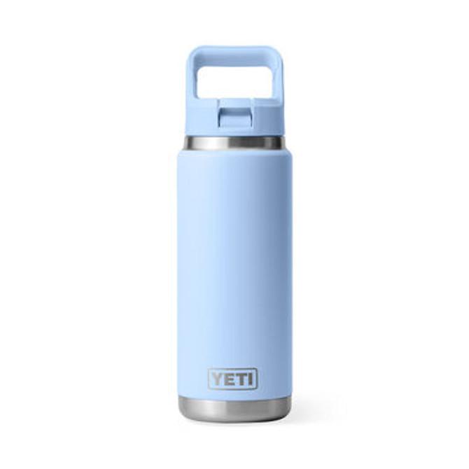 Yeti Rambler 26 Oz Water Bottle with Color-Matched Straw Cap - Big Sky Blue