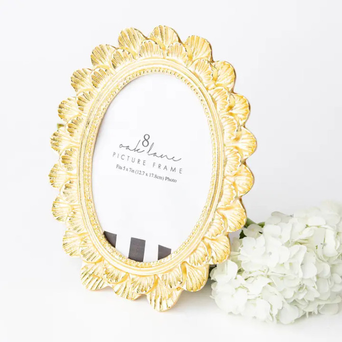 8 Oak Lane Gold Scalloped 5x7 Picture Frame