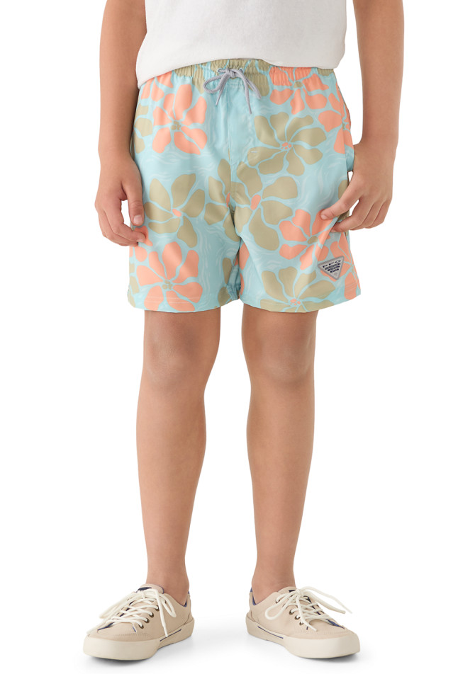 Columbia Boys' PFG Rambler Printed Water Shorts - Marine Light Floated