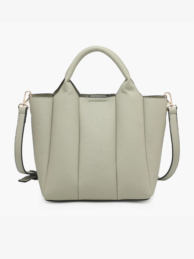 Jen & Co. Maddox Vegan Pleated Satchel - Light Sage