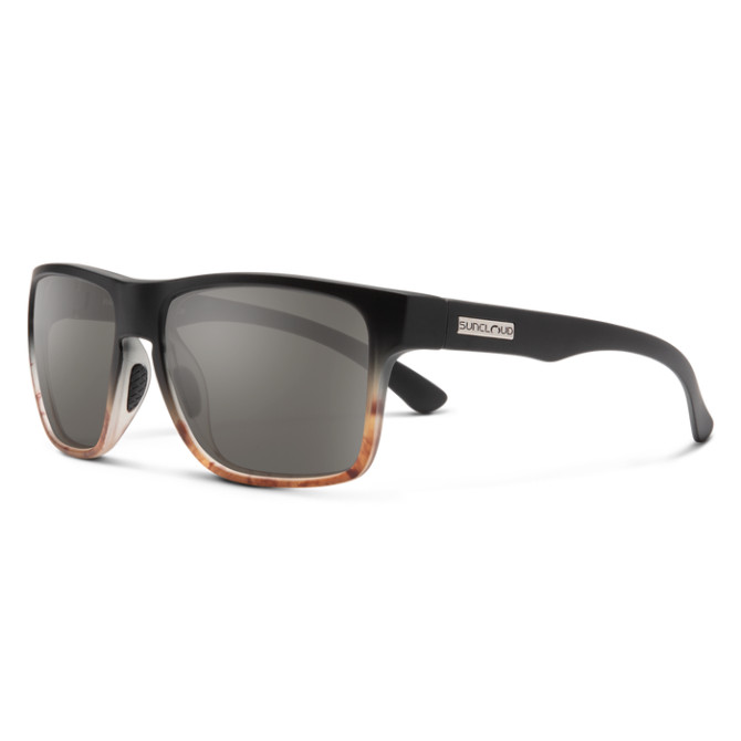 Suncloud Rambler Polarized Sunglasses - Black Tortoise Fade / Gray Lens