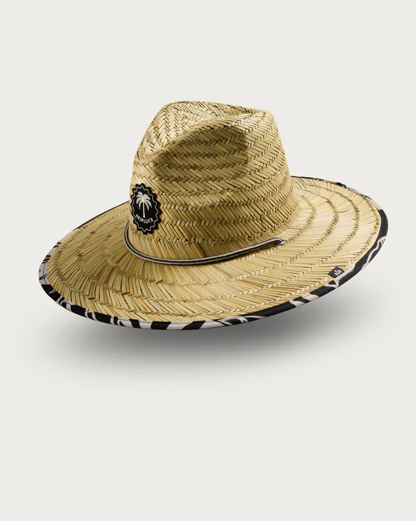 Hemlock UPF 50+ Lifeguard Straw Hat - Monstera