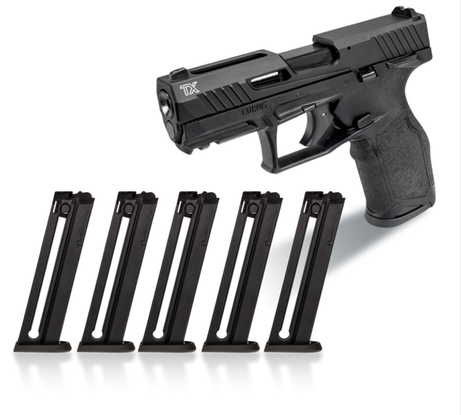 Taurus TX22 T.O.R.O Gen2 4.1" 22LR Pistol, Black w/ (3)16rd and (2)22rd Mags - 1-2TX22P141-5XMAG