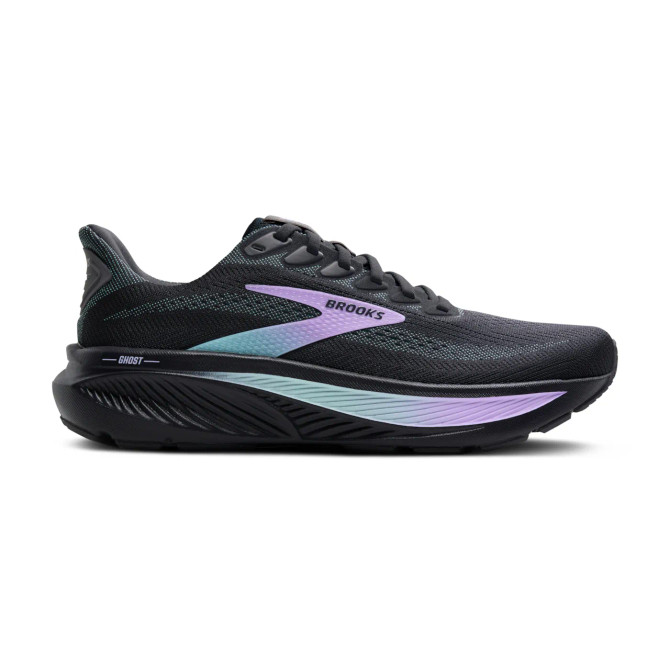 Brooks Women's Ghost 17 Running Shoes - Grey/Clearwater/Purple