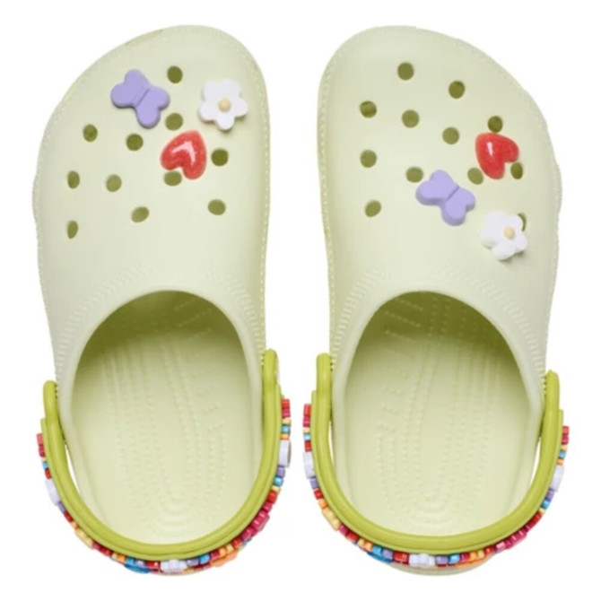 Crocs Toddler Classic Friendship Bracelet Clog - Frothy Green