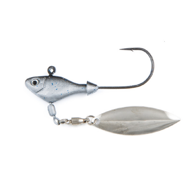 SHL Fish Head Spin Jighead Shad 1/2 oz - Smokin Shad