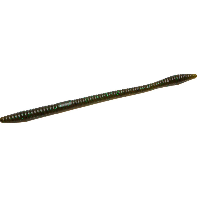 Zoom Trick Worm – 6.5″ Salt - Green Pumpkin Green