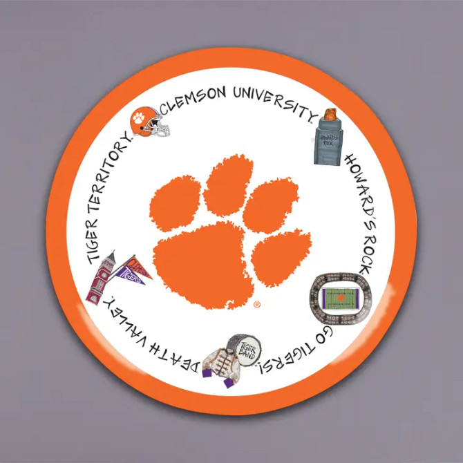 Magnolia Lane Clemson 13.5 inch Round Charger